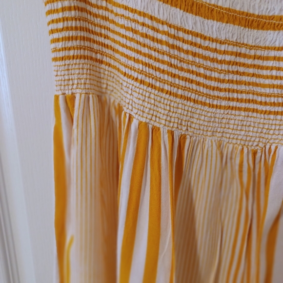 18 CENTIMETERS Fitted Bodice Smock Top Gold and White Striped Size 1X - Picture 4 of 10